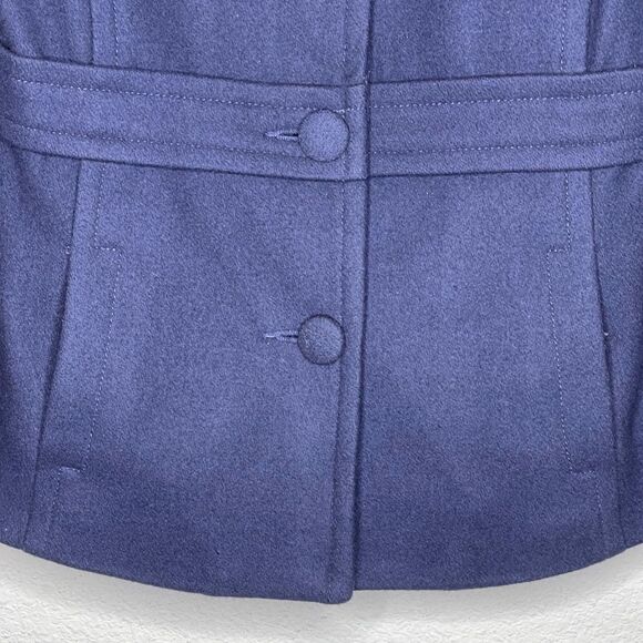 Old Navy Wool Blend Coat Navy - Picture 3 of 7